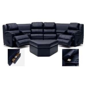    Wagner Microfiber Reclining Home Theater Sectional