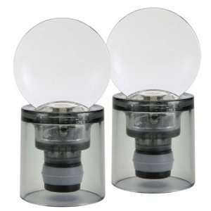 Zak Designs D Circle Clear Ludo Bottle Stoppers, Set of 2  