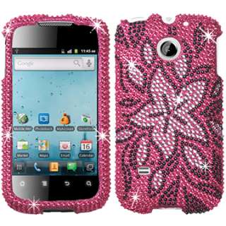 CRYSTAL BLING DIAMOND CASE COVER HUAWEI ASCEND 2 FLOWER  