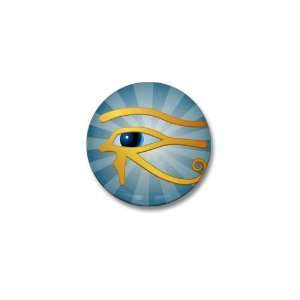  Mini Button Gold Eye of Horus 