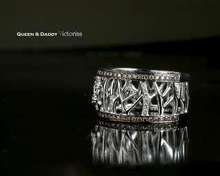 18K(750) Victorian Hummingbirds Design Diamond Ring  