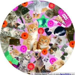   House Kitty Madness 1000 Piece Circular Cat Jigsaw Puzzle Toys