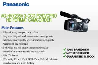 NEW Panasonic AG HVX205A P2 Camcorder + Kit  