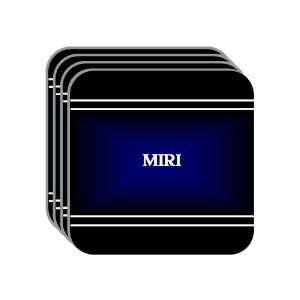Personal Name Gift   MIRI Set of 4 Mini Mousepad Coasters (black 