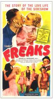 FREAKS POSTER   W. FORD  LEILA HYAMS   3 SHEET   UNIQUE AT    ONLY 
