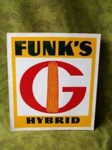 Funks G Hybrid Seed Vinyl Stick on Sign 9x10 New Old Stock  