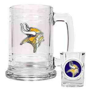 Minnesota Vikings NFL Boilermaker Set   Primary Logo