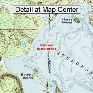   Topographic Quadrangle Map   Side Lake, Minnesota (Folded/Waterproof