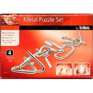  Metal Puzzle Set~4 Mind Bending Metal Puzzles Toys 