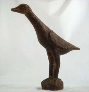 Vintage Antique Hand Carved Wooden Tribal Style Bird  