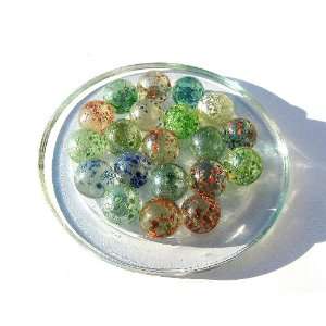  25 Marbles   Marble PEPITE   Glass Marble diameter  16 mm 
