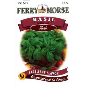   1228 Basil   Lettuce Leaf 250 Milligram Packet Patio, Lawn & Garden