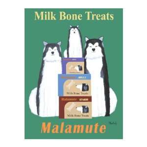  Malamute Milk Bones by Ken Bailey, 13x19