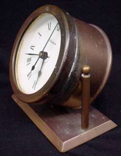   Stuart Nautical Desk Clock 1987 ICI Heavy Brass Working Quartz  