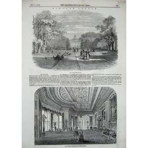  1846 Windsor Castle Long Walk Crimson Drawing Room