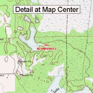  USGS Topographic Quadrangle Map   Zim, Minnesota (Folded 