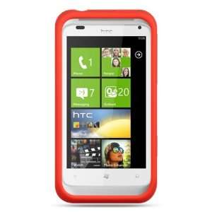  Red silicon skin phone case for the HTC Radar 4G 