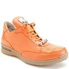 Fennix Italy Genuine Alligator & Calf Mens Sneakers Orange 3230 All 