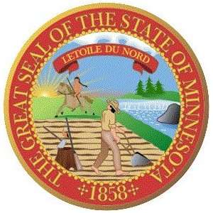  Minnesota State Seal Flag 6 inch x 4 inch Window Cling 