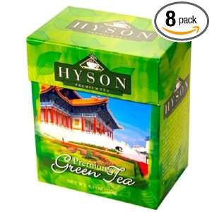 HYSON Flip Top Cartons, Premium Green Tea, 4.3 Ounce (Pack of 8 