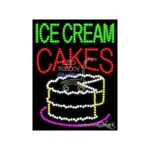  Ice Cream Cakes LED Sign 26 inch tall x 20 inch wide x 3.5 