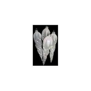   Glittery Icicle Glass Christmas Ornaments 4.5 #