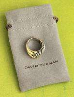 David Yurman Large Cable Infinity Ring   Sterling Silver 14K Gold 925 