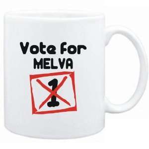  Mug White  Vote for Melva  Female Names Sports 