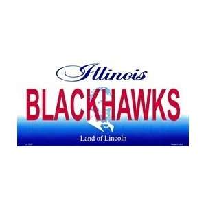  Illinois State Background License Plates Blackhawks Plate 
