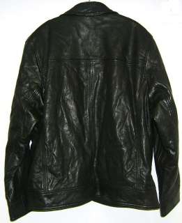 Marc New York Mens Leather Black Coat New  