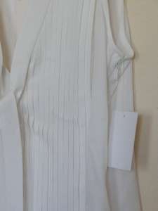 ABAETE SLEEVELSS SILK BOW TOP BLOUSE, XS L White, $225  