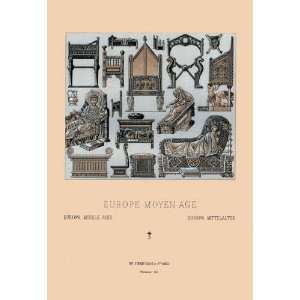 Medieval Furniture Styles 24x36 Giclee