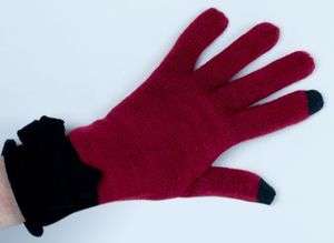   Touchscreen Compatible Gloves Red with Bow Texting, iPhones  
