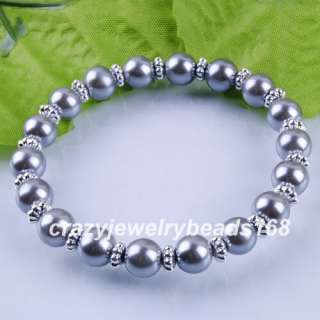 New Pearl Round Beads Bracelet Stretch 7 K518  
