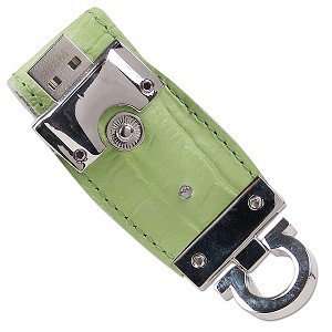  Centon Data Stick 256MB USB 2.0 Flash Drive (Green Leather 