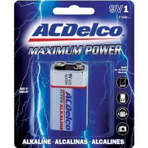  AC Delco 9V Maximum Power Alkaline Retail Battery   Single 