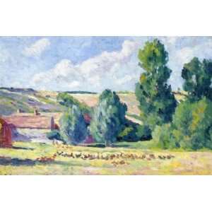 Hand Made Oil Reproduction   Maximilien Luce   24 x 16 inches   A Farm 