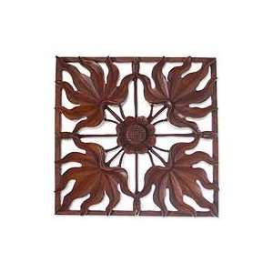  NOVICA Wood relief panel, Natures Gift