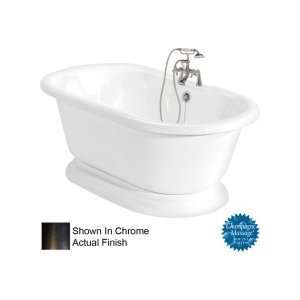   Massage Bath Tub Faucet Package 1 in White Finish Old World Bronze