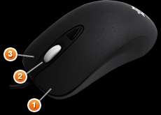 STEELSERIES KINZU (Black Wheel) Gaming Optical Mouse *BULK*  