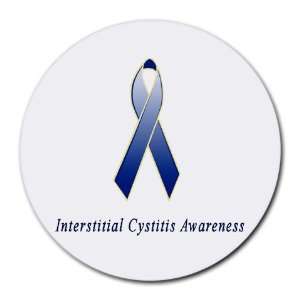  Interstitial Cystitis Awareness Ribbon Round Mouse Pad 