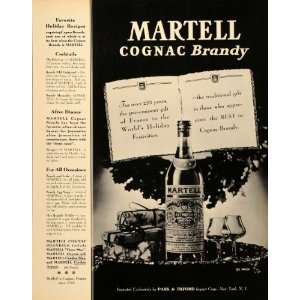  1937 Ad Martell Cognac Brandy Alcohol Park Tilford 