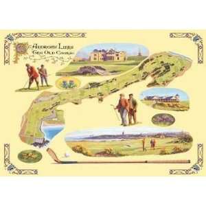  Golf Course Map St Andrews Poster Print