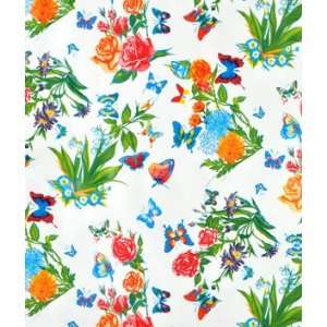  White Mariposa Oilcloth Fabric Arts, Crafts & Sewing