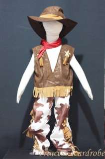 Halloween Child Boys Western Cowboy Party Costume 6 9Y  