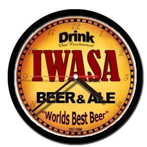  IWASA beer and ale cerveza wall clock 