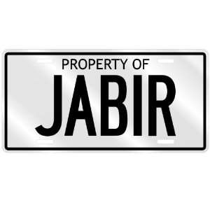 PROPERTY OF JABIR LICENSE PLATE SING NAME 