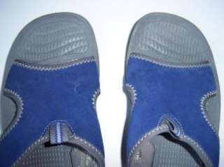 FAST SHIPPING LANDS END Blue Slides SANDALS Mens Shoes SIze 9 DEAL 