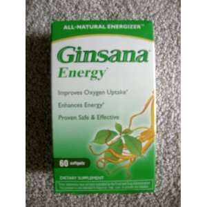  Ginsana Energy All Natural Enegizer Softgels   60 ea 