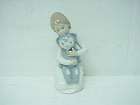   Nao Porcelain Figurine Little Girl Kneeling With Teddy Bear By Lladro